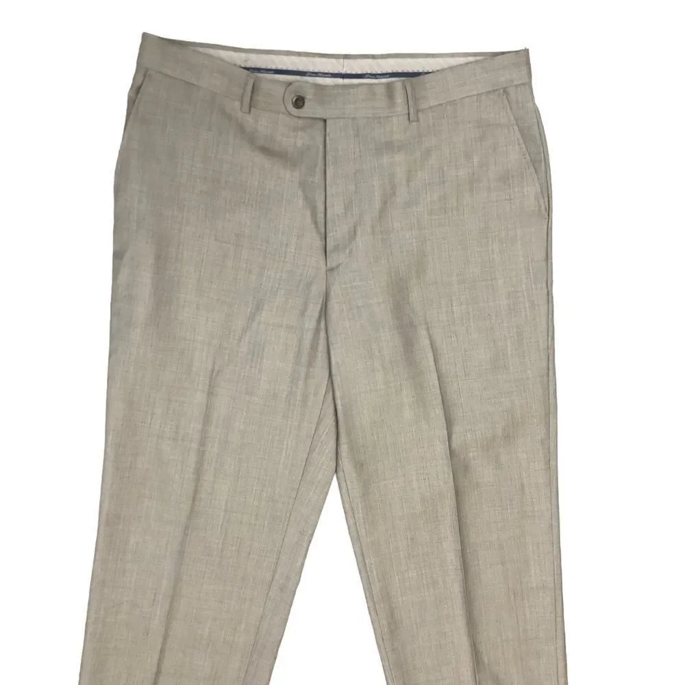 100% Wool Linea Naturale Luxe Flat Front Dress Men’s Pants 36x30 NWOT